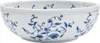 A white ceramic bowl with blue floral patterns. Náhled obrázku produktu