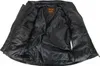 Herren Bikerjacke aus echtem Leder gesteppte Schultern Produktbild-Vorschau 3