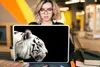 MuchoWow® Laptop Aufkleber Sticker Cover Tiger - Weiß - Produktbild-Vorschau 5