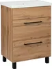 A bathroom vanity with a ceramic sink and two drawers, shown against a white background. Podgląd zdjęcia produktu