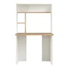 Schreibtisch 'Tópisa' mit Regal 149x90x52 cm Eiche/Weiß Produktbild-Vorschau 4