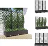 vidaXL Pflanzkübel mit Spalier Schwarz 120x40x121,5 cm PP - Produktbild-Vorschau 2