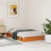 Design Massivholzbett Wachsbraun 75x190 cm Kiefer, Produktbild-Vorschau 3