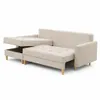 Ecksofa ARCTIC in Beige Stoff MALMO 222 x 90 x 140 cm Produktbild-Vorschau 3