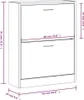 Schuhschrank Hochglanz-Weiß 63x24x81 cm Holzwerkstoff Produktbild-Vorschau 7