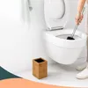 Relaxdays WC Bürste mit Halter, Bambus, Edelstahlgriff, 2 Produktbild-Vorschau 3
