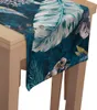 Tischläufer mit Muster 40 x 220 cm Große Blätter und Vögel Produktbild-Vorschau 5