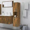 vidaXL Mobile da bagno in rovere fumé 30x30x130 cm Anteprima dell’immagine prodotto 2
