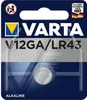The image shows the packaging of a Varta V12GA LR43 battery. Produktbild-Vorschau