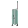 A side view of a green travel suitcase with its handle extended. Anteprima dell’immagine prodotto