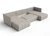 AX LIVING Canapé panoramique beige Veliro canapé en u 353 Voir les images du produit 5