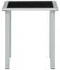 vidaXL Gartentisch Schwarz und Silbern 41x41x45 cm Stahl Produktbild-Vorschau 1