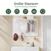 SoBuy FHK36-W Wandgarderobe, garderobestang met plank en Productafbeelding-voorbeeld 4