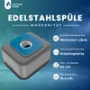 VBChome Edelstahl Einbauspüle 49x48x21 cm – Gebürsteter Produktbild-Vorschau 4