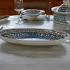 Piatto ovale Bakir turchese - L 53 cm Anteprima dell’immagine prodotto 2