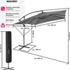 tectake® Apollon slunečník 250 x 250 cm s větrnou stříškou Náhled obrázku produktu 7