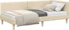vidaXL Letto angolare color crema 100 cm x 200 cm Tessuto e Anteprima dell’immagine prodotto 1