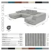 Sofiland Cordo Canapé XXL Panoramique Convertible Chaise Voir les images du produit 4