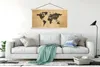 MuchoWow® Textilposter Weltkarte - Zitat - Grau 120x60 cm Produktbild-Vorschau 3