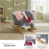 Éléphant à bascule en peluche à partir de 12 mois - gris Voir les images du produit 4
