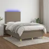 Boxspringbett mit Matratze & LED Taupe 120x200 cm Stoff Produktbild-Vorschau 2