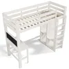 MODFU Hochbett Kinderbett 90x200 cm mit Rausfallschutz, Produktbild-Vorschau 10
