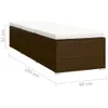 lettino da giardino 3 pezzi con tavolino da tè in rattan Anteprima dell’immagine prodotto 8