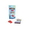 A product shot of a Rush Hour 2 expansion set, including the game packaging, a red car game piece, and a stack of game cards. Podgląd zdjęcia produktu