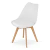 Chaise de salle à manger Chaise de salon blanche avec pieds Voir les images du produit 1