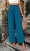 ASKSA Damen Hose Hohe Taille Weitem Bein Einfarbig Produktbild-Vorschau 4
