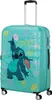 A turquoise suitcase with a Stitch character design and floral patterns. Produktbild-Vorschau