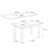 Ausziehbarer Tisch ARTON GOLD 140 cm, Weiß Produktbild-Vorschau 4