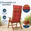 BURI 4x Hochlehner Auflage 117x49x6 cm - wetterfeste Produktbild-Vorschau 4