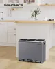 Mülleimer Küche, 3 x 18 L, Mülltrennsystem 3 Fächer, Produktbild-Vorschau 3