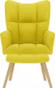 Sillón de relax con reposapiés, tapizado en tela de color Vista previa de la imagen del producto 2