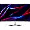 A black computer monitor with a colorful abstract image displayed on its screen, shown on a white background with a black stand. Produktbild-Vorschau