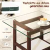 Skleněný odkládací stolek COSTWAY 61 cm dlouhý a široký, Náhled obrázku produktu 7