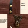 Vintage Holz Schatztruhe Spardose mit Schlüssel Retro Deko Produktbild-Vorschau 5