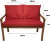 Cuscini per panchina da giardino Red, Seduta 120x60x7 + Anteprima dell’immagine prodotto 3