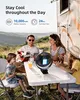Koonie 10000 MAH Clip -Lüfter, 20 cm tragbarer USB Produktbild-Vorschau 3