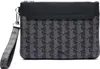 LACOSTE pochette  The Blend Clutch Monogram Noir Gris nero Anteprima dell’immagine prodotto 5