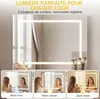Coiffeuse avec Miroir et Tabouret avec Éclairage LED et Voir les images du produit 4