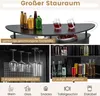 A collage of images showcasing a bar cabinet with various features and items. Podgląd zdjęcia produktu