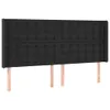 vidaXL Kopfteil mit Ohren Schwarz 183x16x118/128 cm Produktbild-Vorschau 11