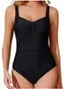 Badeanzug Damen Bauchweg - Einteiler Schwarz - Push Up - Produktbild-Vorschau 10