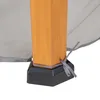 Close-up of a wooden post with a black base and a gray mesh fabric tied around it. Náhled obrázku produktu