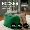 Pouf modulare Lumaland, forma quadrata, colore verde scuro, Anteprima dell’immagine prodotto 4
