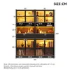 Merax Vitrine 2er mit LED-Beleuchtung per App, Produktbild-Vorschau 6