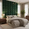 Komvortowy | Polsterpaneel | Wandkissen Velours Grün 60x40 Produktbild-Vorschau 3