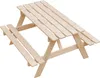A wooden children's picnic table is shown against a white background. Anteprima dell’immagine prodotto